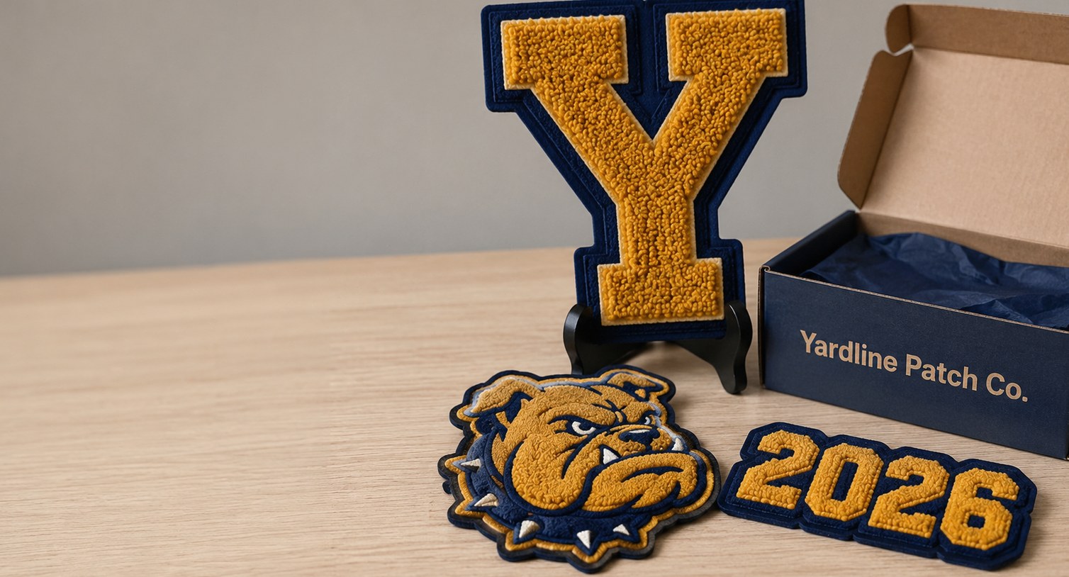 Custom printed chenille patches with logo