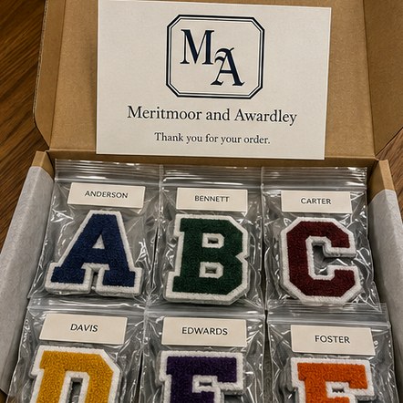Customized chenille patches for teams and booster clubs