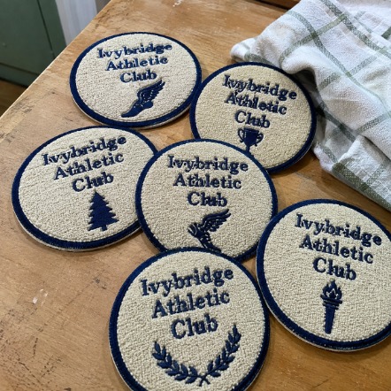 Promotional custom chenille patches with company logo